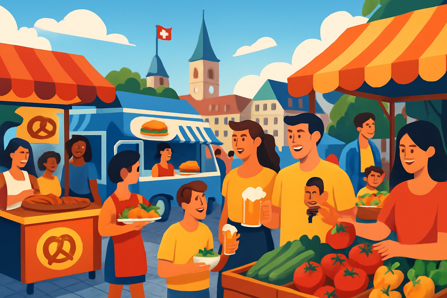 Things to Do in Zurich Switzerland in August for Food and Drink