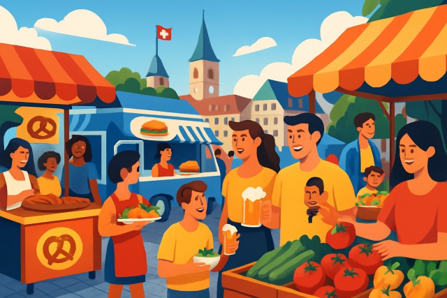 Things to Do in Zurich Switzerland in August for Food and Drink