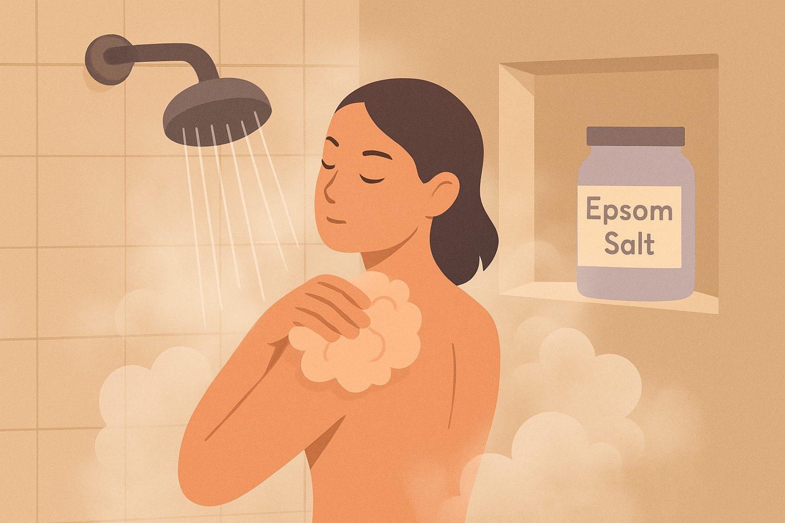 Showering with Epsom Salt to Ease Muscle Pain
