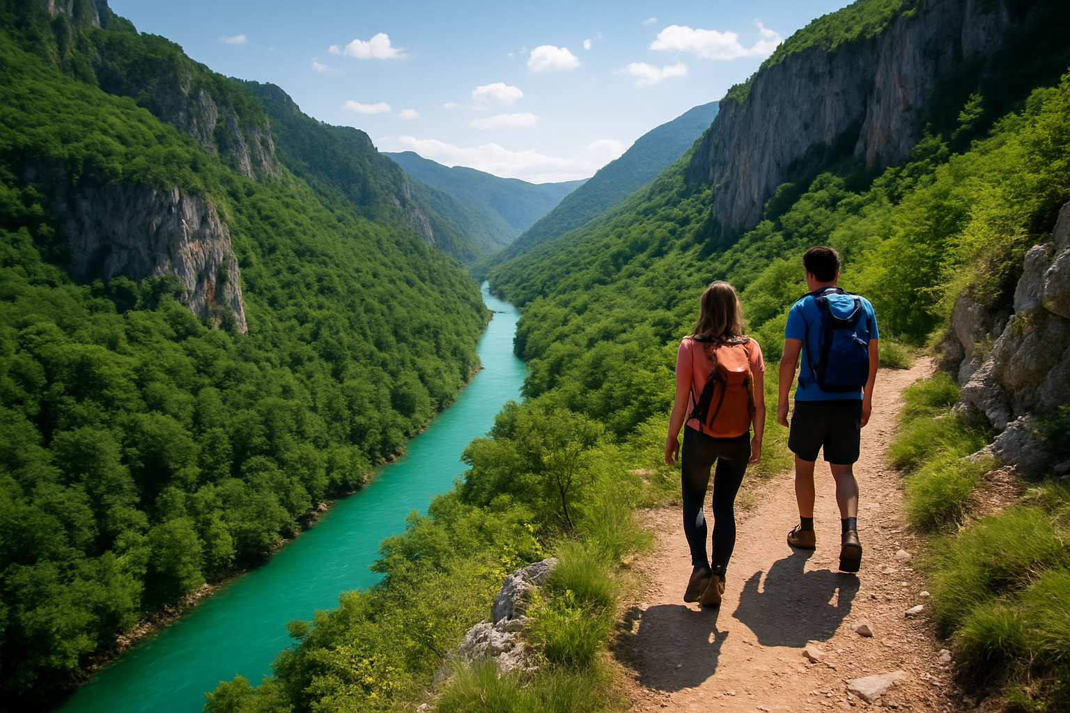 Breathtaking Tara River Canyon showcasing pristine waters and dramatic cliffs, a favorite for outdoor enthusiasts