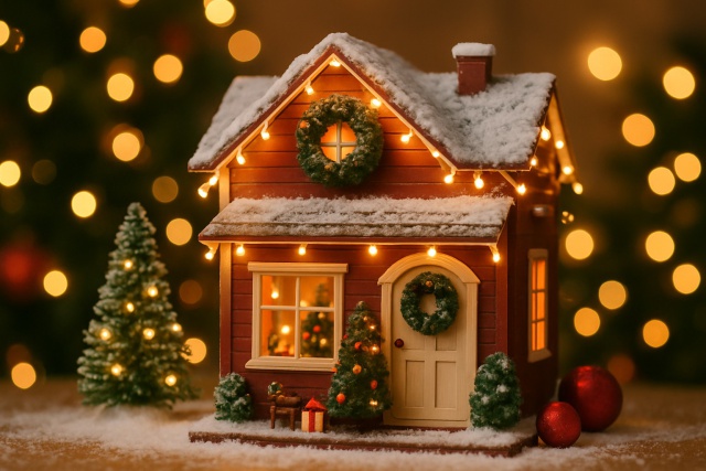 How To Make a Christmas Decorated Dollhouse at Home