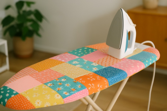 DIY Ironing Board Cover Tutorial Using Fabric Scraps