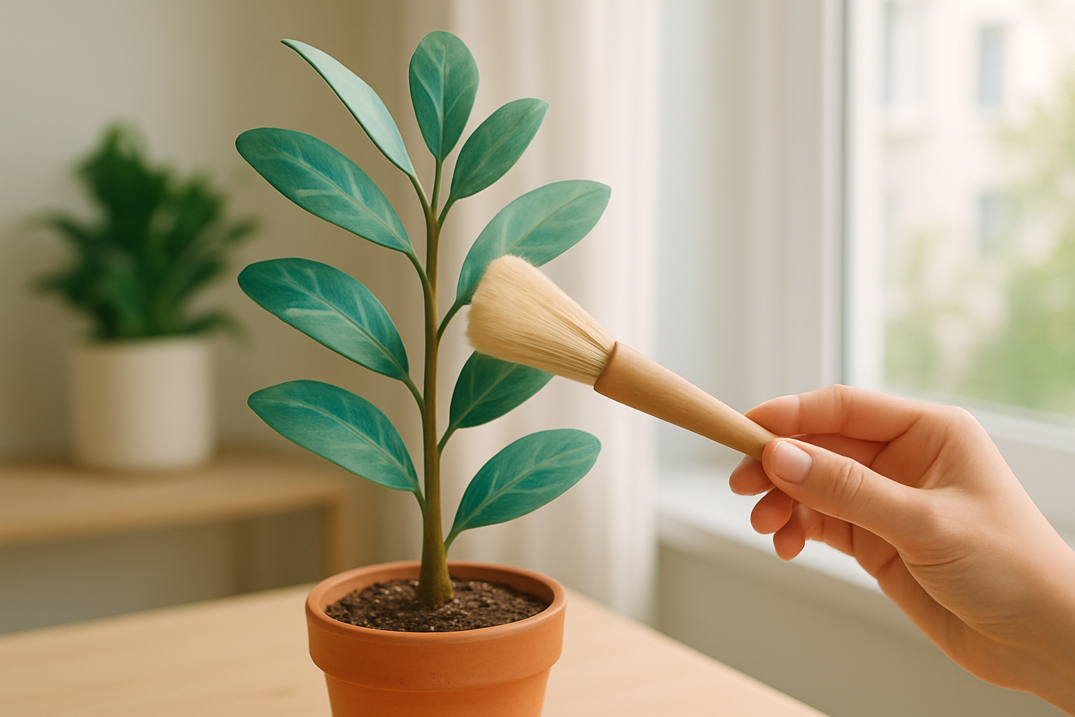 Regularly dusting and caring for spray-painted artificial plants helps maintain their natural look and vibrancy