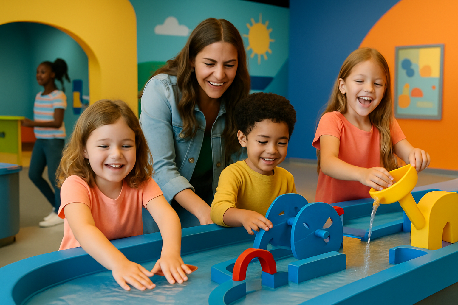 Children engaging with hands-on exhibits at the Louisiana Children
